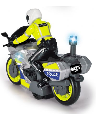 Детска играчка Dickie Toys - Полицейски мотор, с моторист - 2
