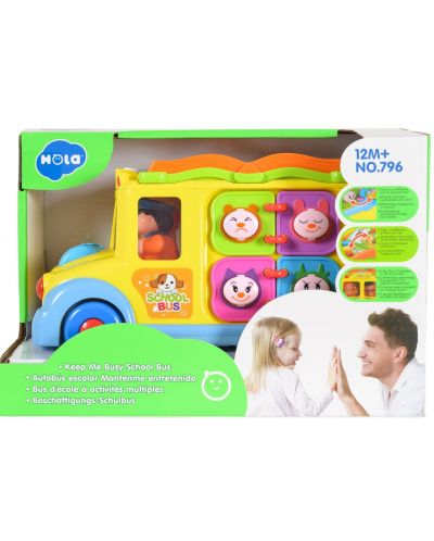 Детска музикална играчка Hola Toys - Училищен автобус - 7