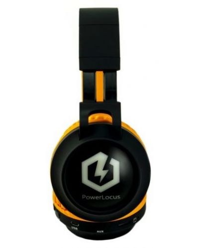 Детски слушалки PowerLocus - Buddy, безжични, черни/оранжеви - 2
