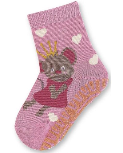 Детски чорапи със силиконова подметка Sterntaler - С принцеса, 25/26, 3-4 години - 1
