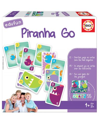 Детски пъзел Educa от 56 части - Пирани, игра с карти - 1