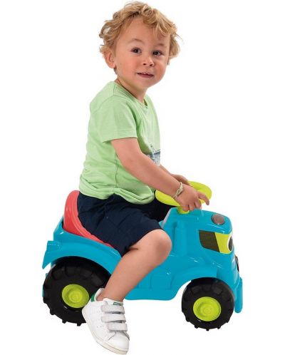 Детски трактор за бутане 2 в 1 Ecoiffier - Син, с ремарке и косачка - 7