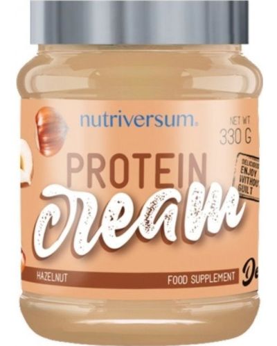 Dessert Protein cream, лешник, 330 g, Nutriversum - 1