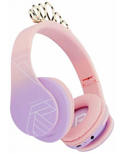 Детски слушалки PowerLocus - P2 Princess, безжични, розови - 2