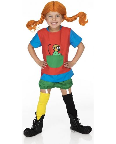 Детски костюм на Пипи Дългото чорапче Pippi, 4-6 години - 2