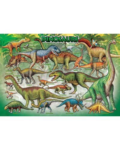 Детски пъзел Eurographics от 100 части - Кутия за обяд "Динозаври" - 2