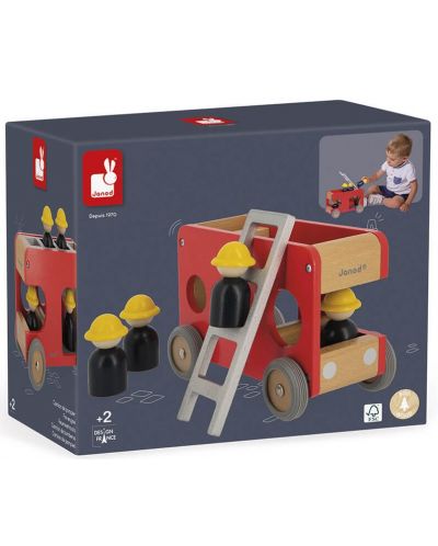 Детска играчка Janod - Пожарна кола Bolid - 1