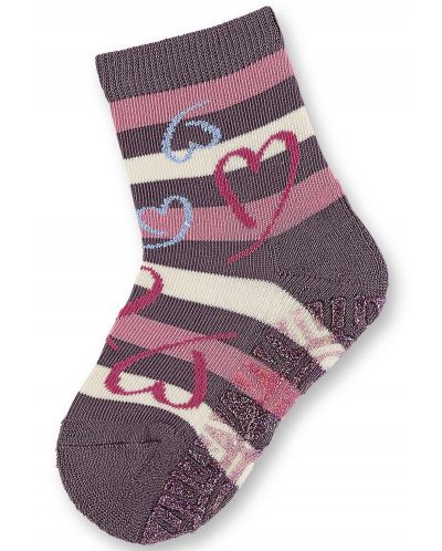 Детски чорапи със силиконова подметка Sterntaler - Сърца, 25/26, 3-4 години - 1