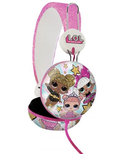 Детски слушалки OTL Technologies - L.O.L. Glitter Glam, розови - 1