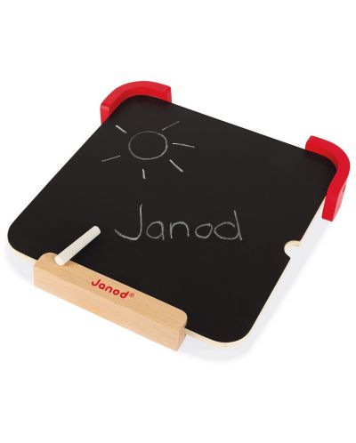 Детска игра Janod - Уча цветовете с дървени магнитни чипове - 4