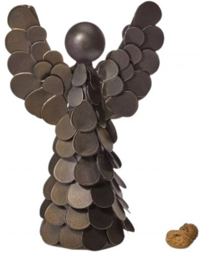 Декоративен ангел Philippi - Belize, стомана, античен месинг - 2