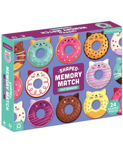 Детска мемори игра Mudpuppy - Cat Donuts - 1