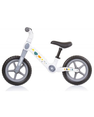 Детско колело за баланс Chipolino - Дино, бяло и сиво - 2