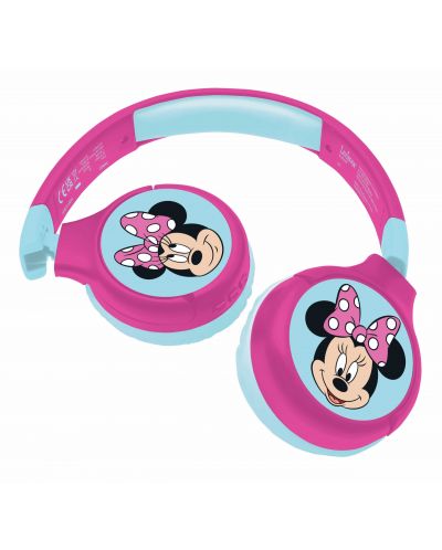 Детски слушалки Lexibook - Minnie HPBT010MN, безжични, розови - 1