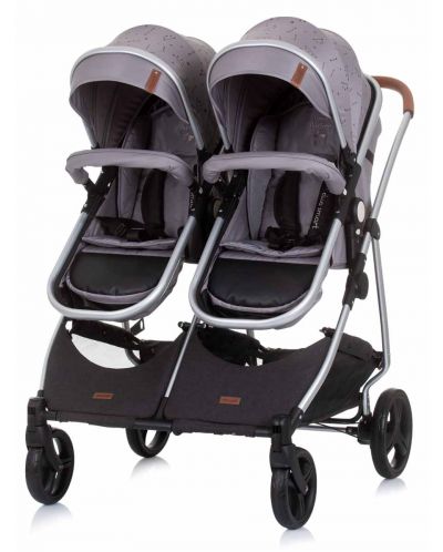Детска количка за близнаци Chipolino - Дуо Смарт, графит - 7