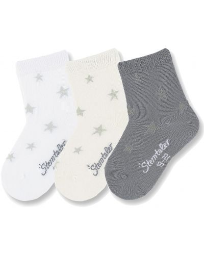 Детски чорапи Sterntaler - Звездички, 17/18 размер, 6-12 месеца, 3 чифта - 1