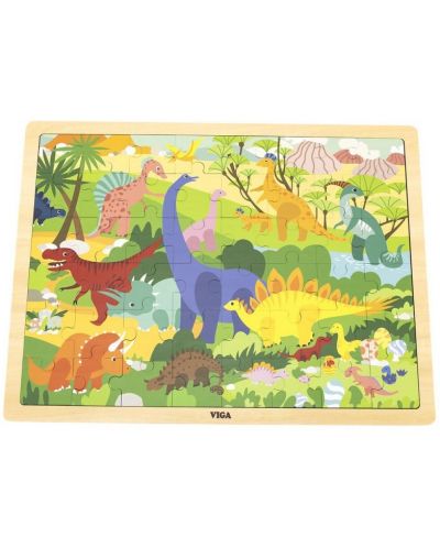 Детски пъзел Viga - Динозаври, 48 части - 1