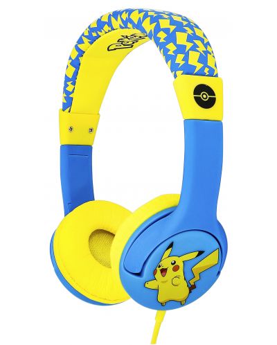 Детски слушалки OTL Technologies - Pokemon Pikachu, жълти/сини - 1