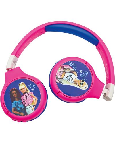 Детски слушалки Lexibook - Barbie HPBT010BB, безжични, сини - 1