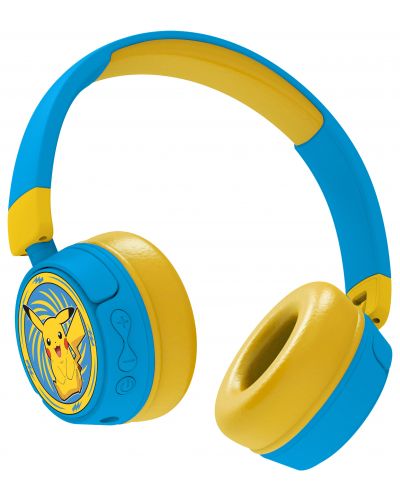 Детски слушалки OTL Technologies - Pokemon Pickachu, безжични, сини/жълти - 2