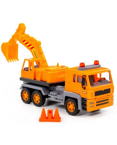 Детска играчка Polesie Toys - Камион с багер - 1