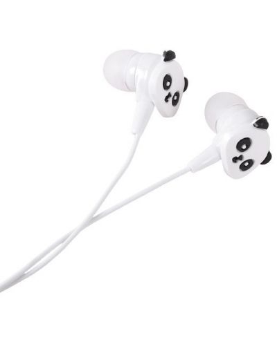 Детски слушалки с микрофон I-Total - Panda Collection 11083, бели - 2