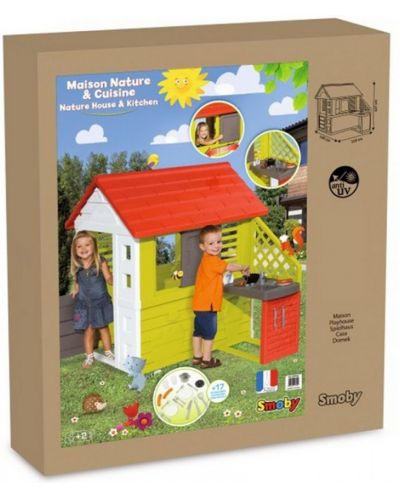 Детска къщичка Smoby - Maison Nature, с кухненска част - 5