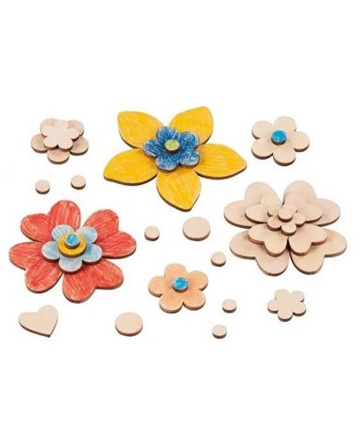 Детски творчески комплект Goki - Дървени цветя - 2