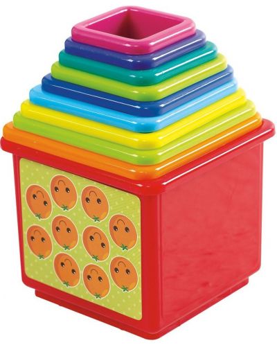 Детски кубчета  PlayGo - Пирамида, 10 броя - 1