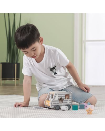 Детска играчка Viga Polar B - Камион за сортиране и дърпане - 5