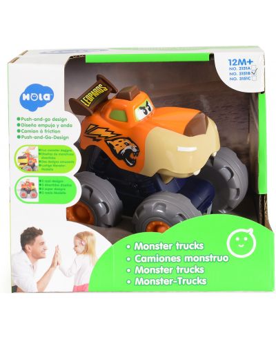 Детска играчка Hola Toys - Чудовищен камион, Леопард - 1