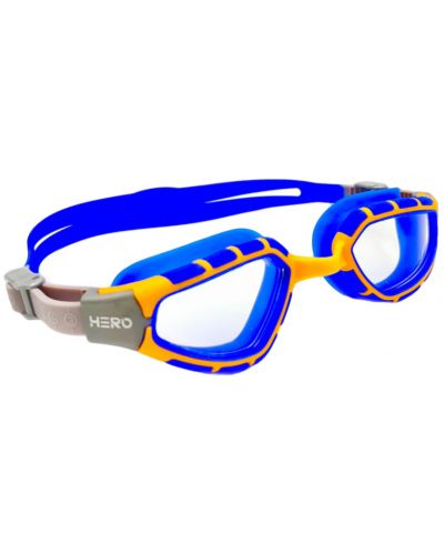 Детски очила за плуване HERO - Fit Junior, сини/оранжеви - 1