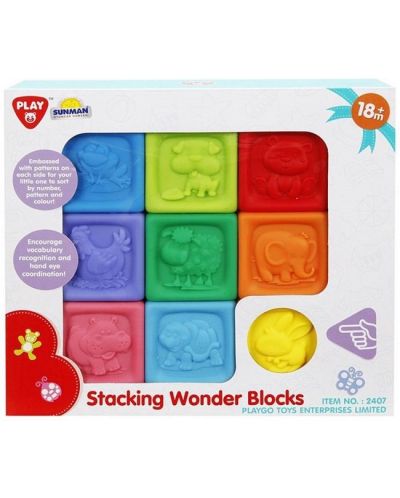 Детски кубчета PlayGo - Пирамида - 1