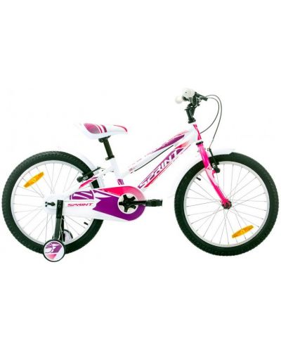 Детски велосипед SPRINT - Calypso, 20", 242 mm, розов/бял - 1