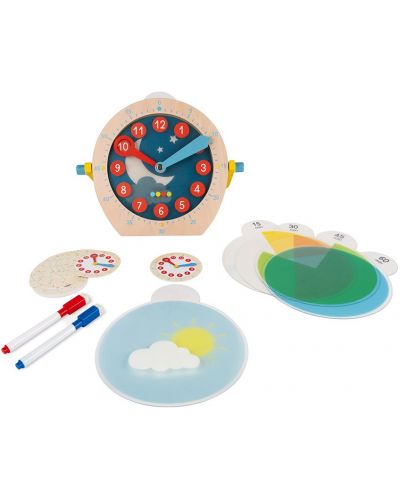 Детска играчка Janod - Дървен часовник Essentiel  - 2