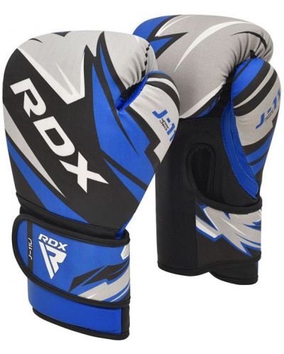 Детски боксови ръкавици RDX - J11, 6 oz, сини/черни - 2