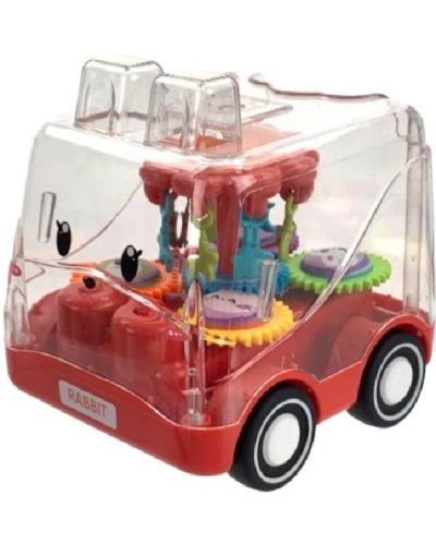 Детска играчка Raya Toys - Инерционна количка Rabbit, червена - 1