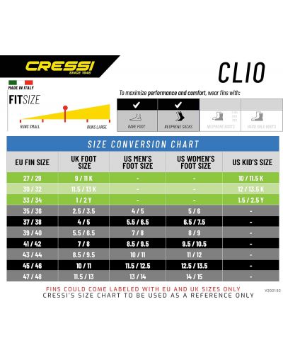 Детски плавници Cressi - Clio , жълти - 6