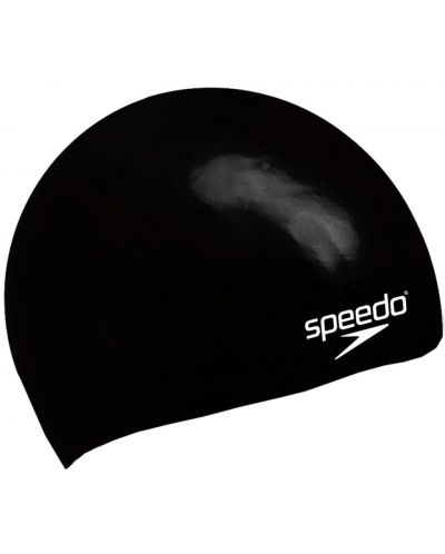 Детска плувна шапка Speedo - Plain Moulded, черна - 1
