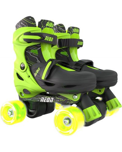 Детски ролери 2 в 1 Yvolution - Neon Combo Skates, размер 30-33, зелени - 2