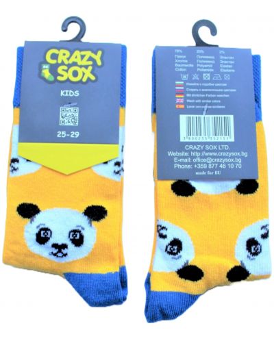 Детски чорапи Crazy Sox - Панда, размер 25-29 - 1