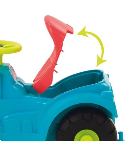 Детски трактор за бутане 2 в 1 Ecoiffier - Син, с ремарке и косачка - 6