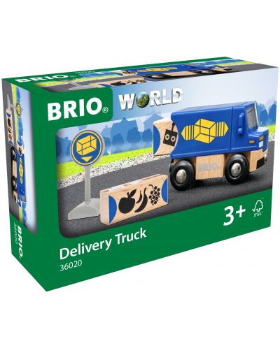 Детски комплект Brio World - Камионче за доставки - 1