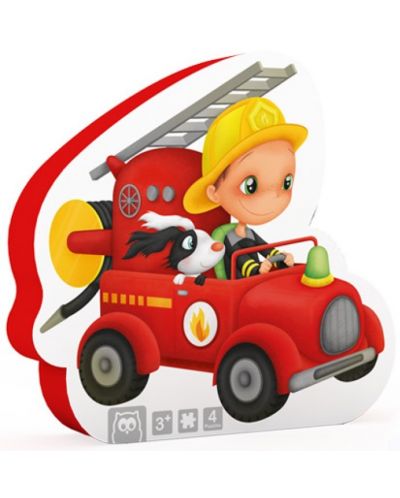 Детски прогресивен пъзел 4в1 Eurekakids - Пожарникар - 1