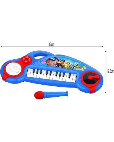 Детска играчка Lexibook - Електронно пиано Paw Patrol, с микрофон - 2