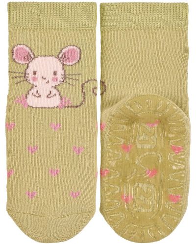 Чорапи със силиконова подметка Sterntaler - Мишле, 27/28 размер, 4-5 години, жълти - 3