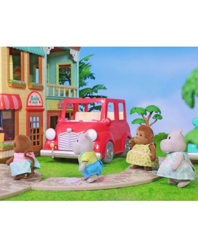 Детска играчка Battat Li'l Woodzeez - Кола, розова, с куфарче - 4