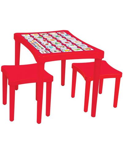 Детска маса с два стола Pilsan, червена - 1
