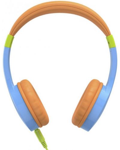Детски слушалки с микрофон Hama - Kids Guard, сини/оранжеви - 1
