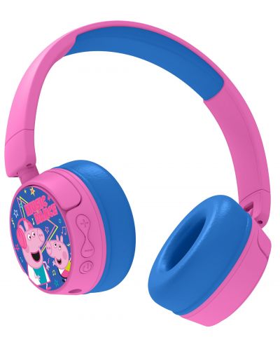 Детски слушалки OTL Technologies - Peppa Pig Dance, безжични, розови/сини - 3